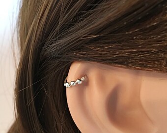 Tiny Hoop Helix Ring, silver helix earring, gold helix, helix hoop, helix cartilage earring, forward helix earring, helix piercing cartilage