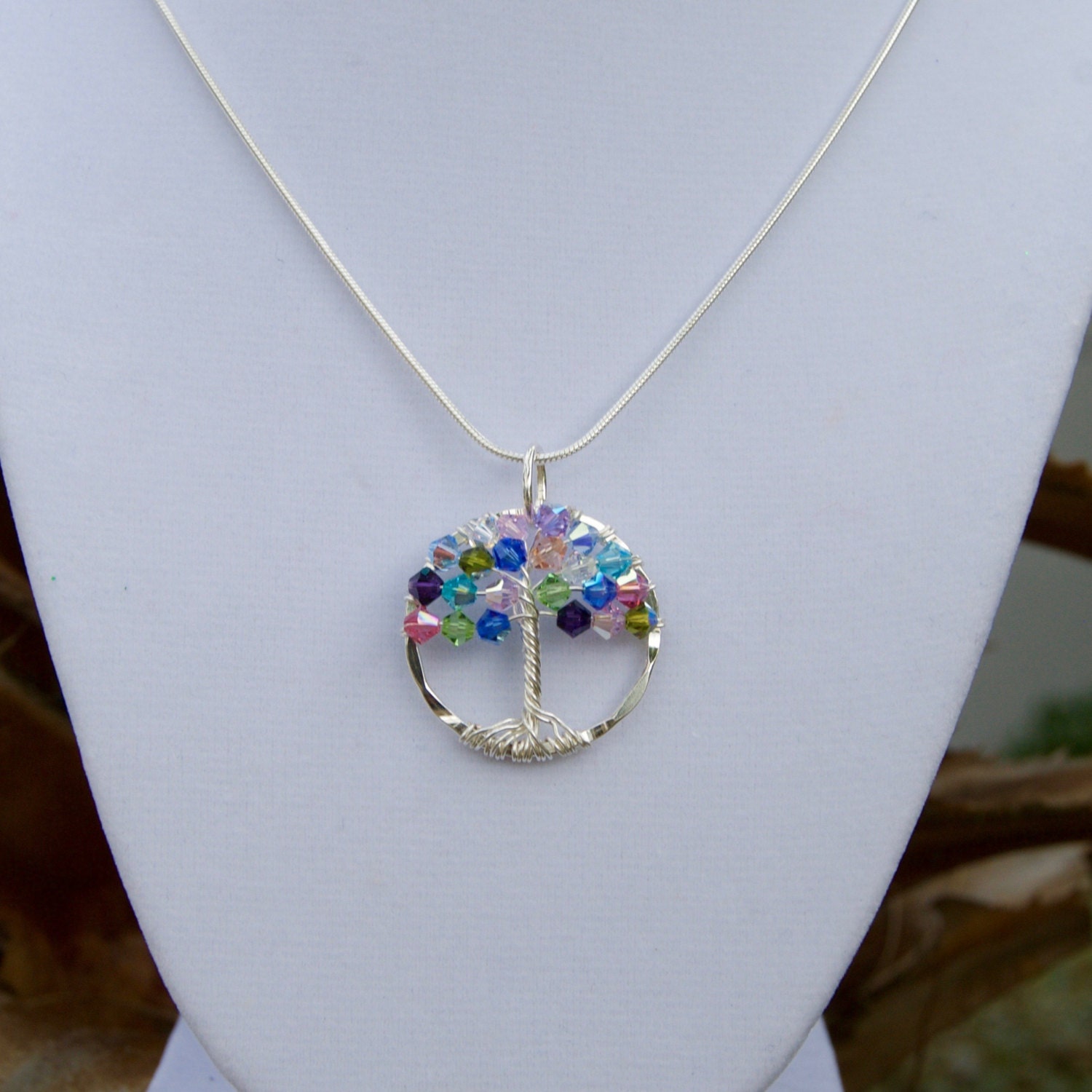 Tree Of Life Swarovski Crystal Necklace by JewelryOfNote on Etsy