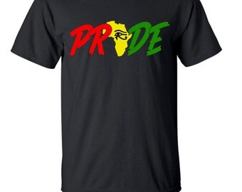 PAN AFRICAN RBG Shirt| African Clothing| Afrocentric Clothing|Black Pride Shirt|African Mens Clothing|Africa Shirt|Proud Tshirt|Rasta|Reggae