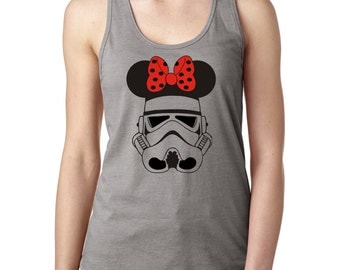 Star Wars Tank / Stormtrooper / Storm Trooper Minnie Mouse Women's Disney Family Vacation Shirt - Star Wars Ladies Tank Top