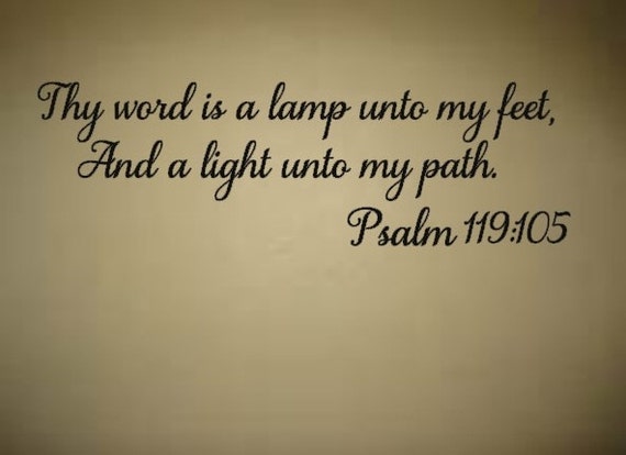 Bible Verse Decal Psalm 119 Thy Word is a Lamp Unto by RoseandRust