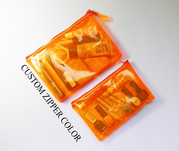 orange clear bag