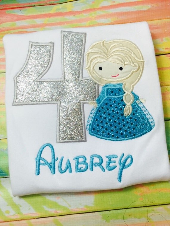 personalized elsa birthday shirt