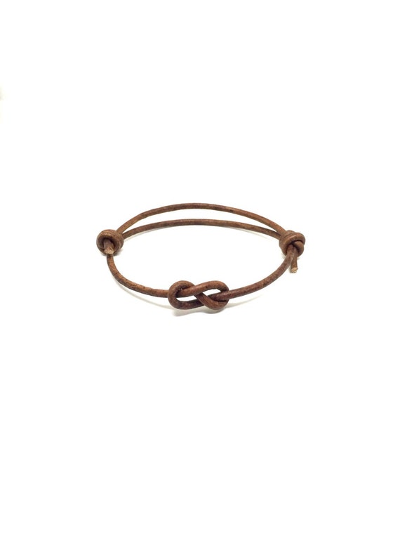 Simple Bracelet Leather Bracelet Infinity Knot Matching