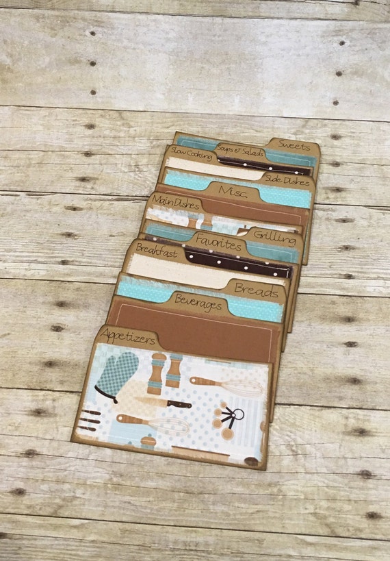 4x6 Recipe Card Dividers By GertiesAttic44 On Etsy