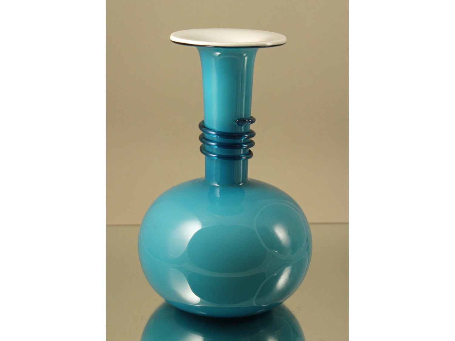 Mid Century NAPOLI art Glass Vase Michael Bang Holmegaard