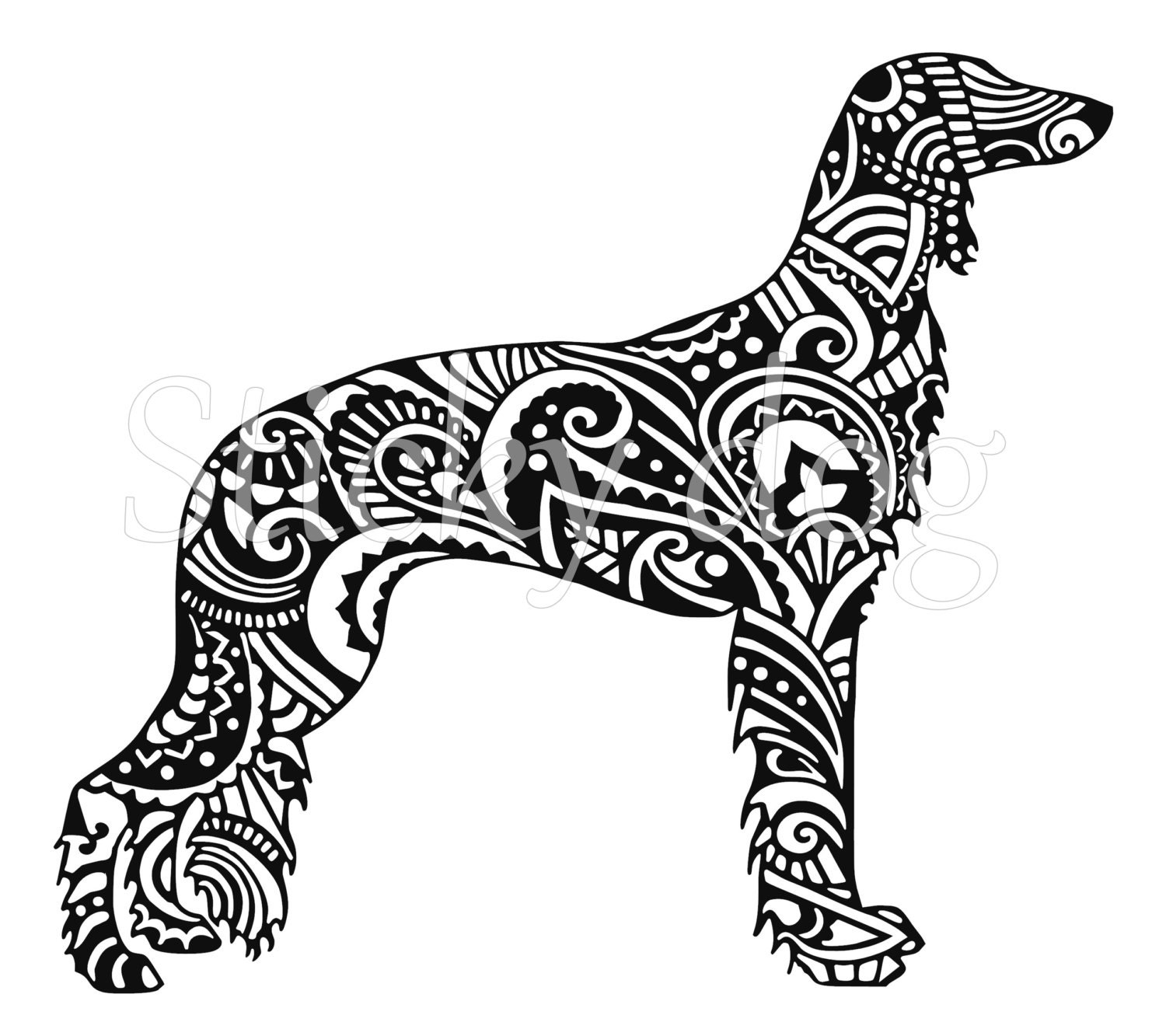 Download Saluki persian patron sticker from Stickydog on Etsy Studio