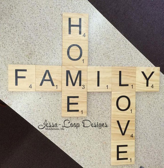 Scrabble Family Home Love wall art