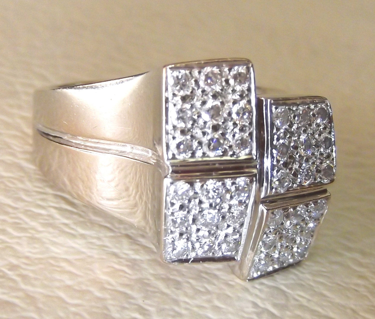 fine jewelry diamond 18 k white gold ring top grade quality