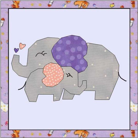 Elephant Baby Quilt Patterns Free Printable