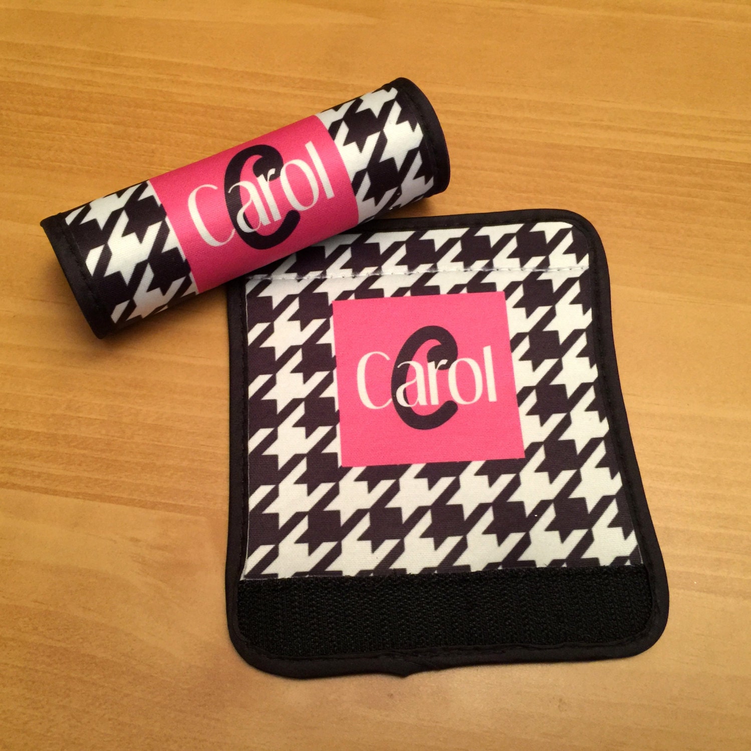 TWO Monogrammed Luggage Wraps Luggage Accessory