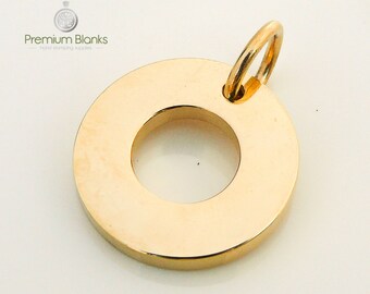 10g Stainless Steel 19MM Gold Washer Hand Stamping Blank 19MM X 2.5MM, metal stamping, hand stamped, jewellery supplies, wholesale, washer