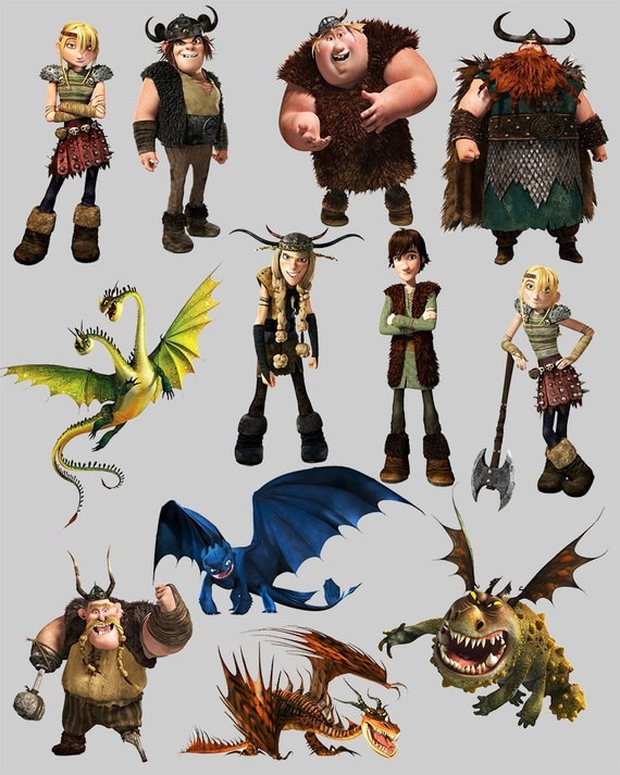 How to Train Your Dragon . Characters by DigitalReflection on Etsy