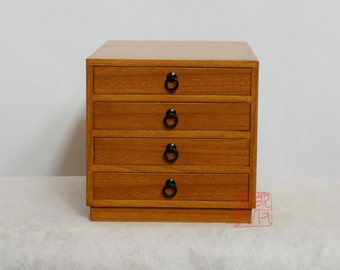 Japanese style jewelry box, hand made with solid kiri wood. (KB12)