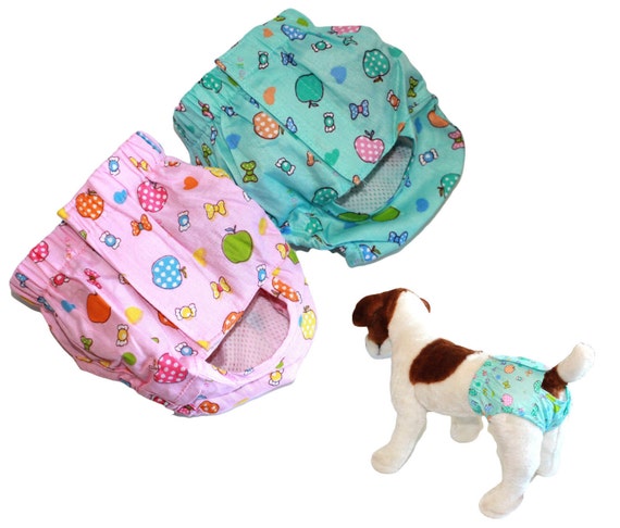 SET of 2 Colors Dog Cat Puppy DIAPERS Female Girl For Small