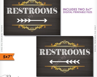 restroom arrow sign | etsy restroom arrow sign | etsy