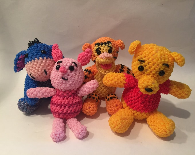Disney's Winnie the Pooh Gang Combo Play Pack Rubber Band Figure, Rainbow Loom Loomigurumi, Rainbow Loom Disney