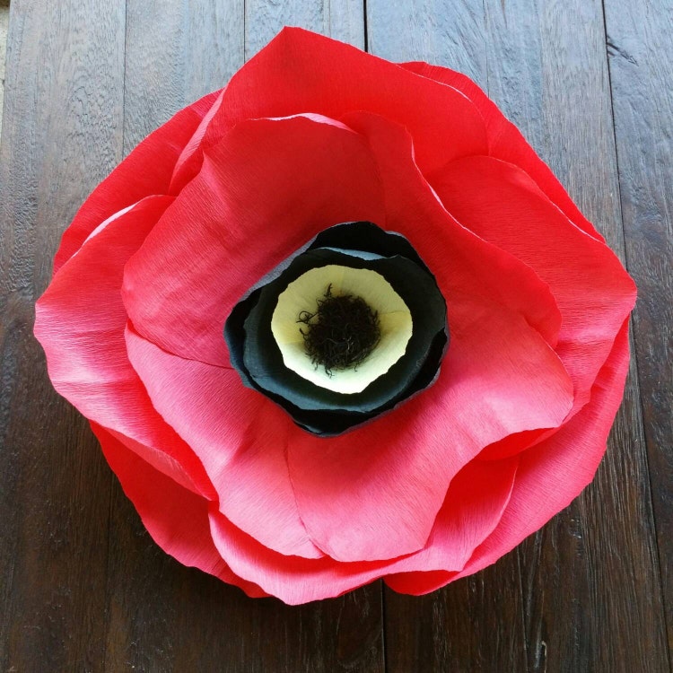 Paper Poppies From Colourful Crepe. Hand Made To Order 169