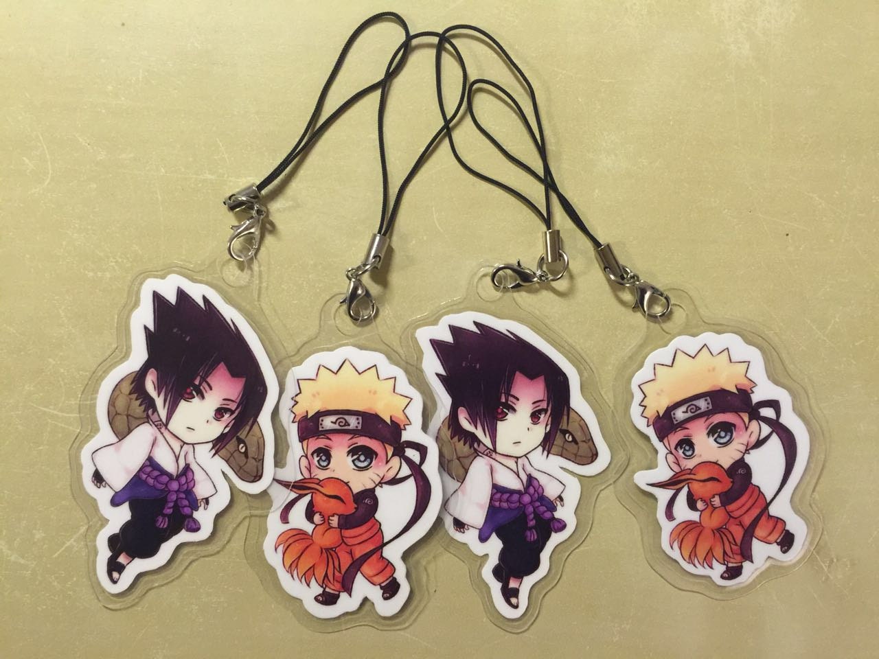 Naruto Sasuke Chibi keychain set