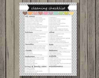 Items similar to Bathroom Cleaning and Shopping Checklist - Two ...