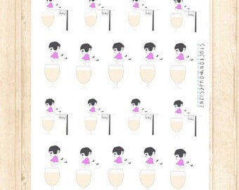 Wine glass labels | Etsy