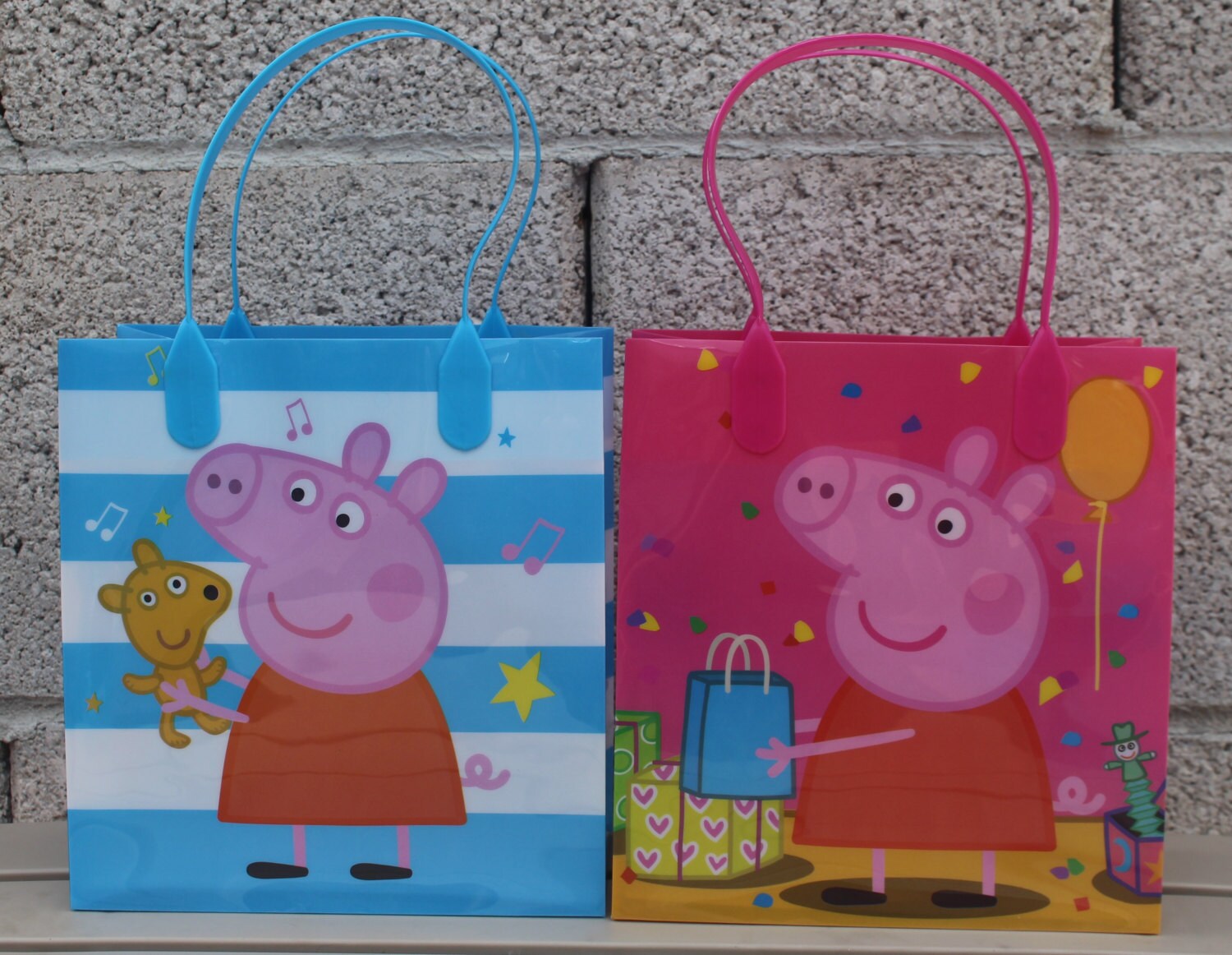 Peppa Pig Treat Bags Peppa Pig Favor Bags Peppa Pig Theme