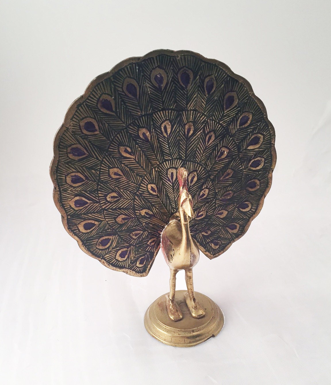 1960's Brass Peacock Vintage Brass Decor Vintage Brass