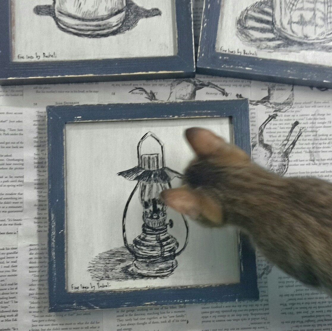 Ingelijste foto set antieke stijl print houten door rachelsfinelines