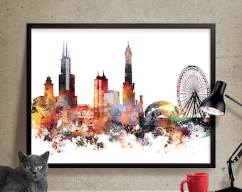 Chicago Wall Art chicago wall art | etsy Chicago Wall Art chicago wall art | etsy