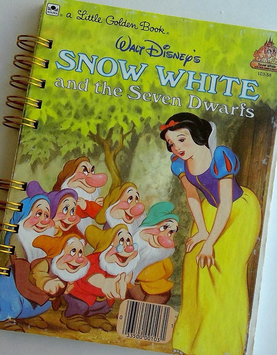 Snow White upcyled journal blank journal vintage journal