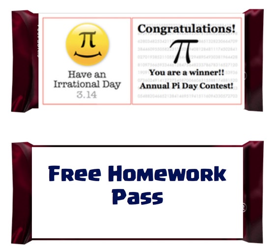 pi day homework pass