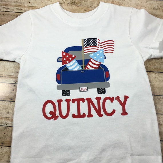 Items similar to Boys Personalized FOURTH of JULY Shirt, Independence ...
