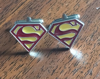 Superman Cufflinks,Superman gifts, Mens gifts, Silver cufflinks, Superman, superman cufflinks, super hero, Father's Day Gift Ideas