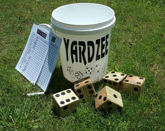 Yardzee, outdoor game, camping, lawn game, yard-zee