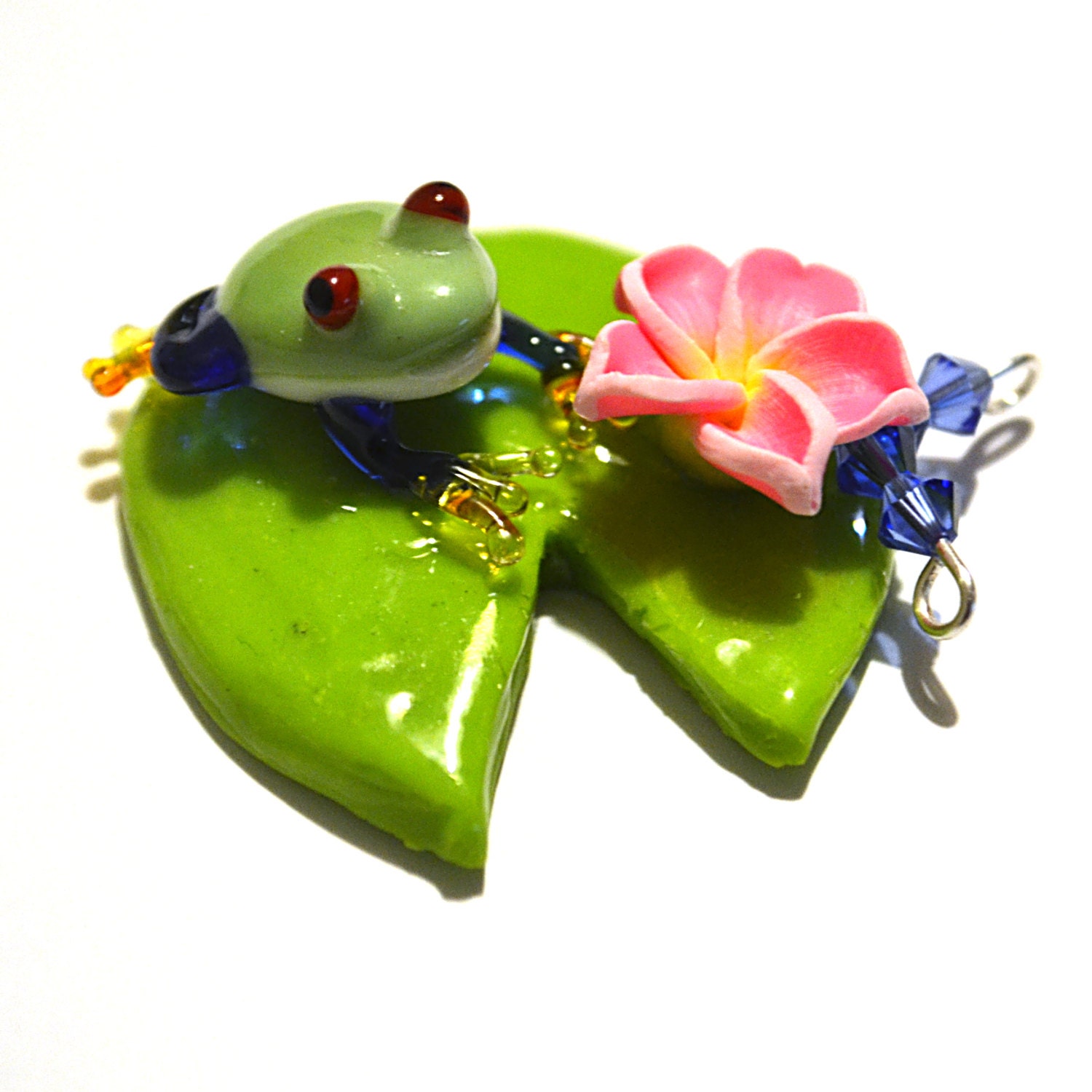 glass blown frog