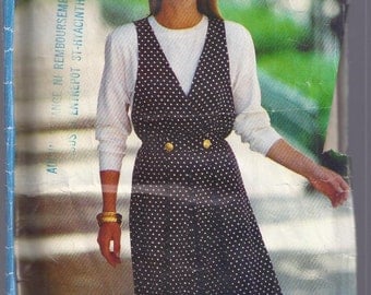 Misses' Mock Wrap Front Jumper & Top Pattern - 1990s