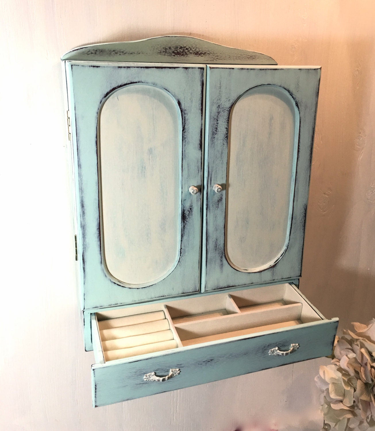 BEAUTIFUL LARGE JEWELRY Box Hang On The Wall or Set On a