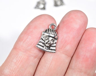 10 Egyptian charms | King Tut charms | Pharaoh charms | silver Tutankhamen charms | mummy charm | silver Egyptian charm | SC894
