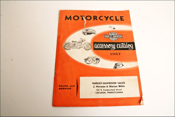  Vintage 1957 HARLEY DAVIDSON ACCESSORIES Catalog brochure