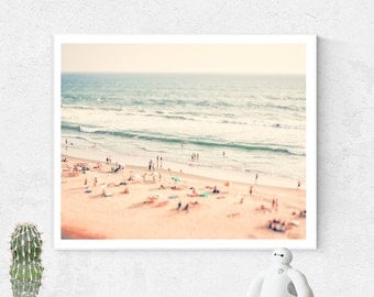 Beach Photo, Wall Art, Beach photography, Printable Wall Art, Tilt shift, Printable Beach Art, Summer print, Instant Download, Landscape