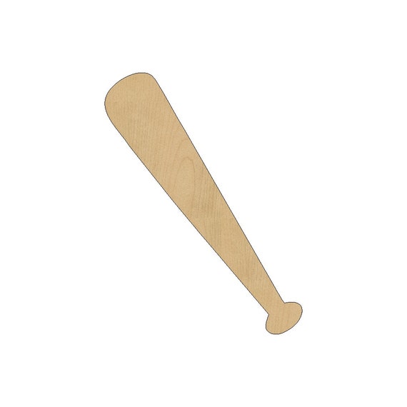 Baseball Bat Cutout Shape Laser Cut Unfinished Wood Shapes