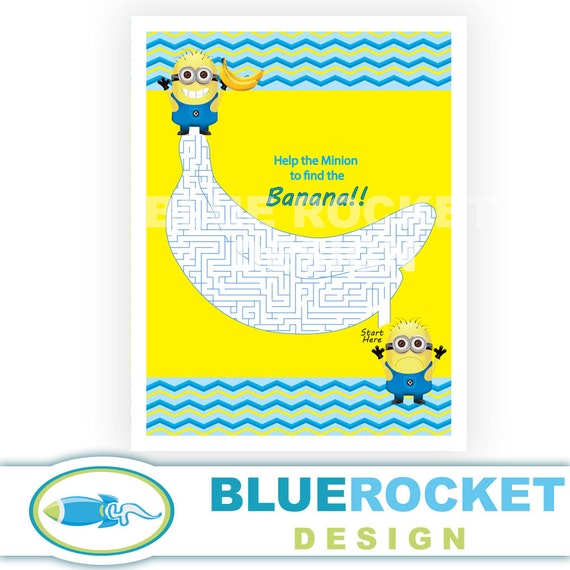 Items similar to Black Friday Week Sale 70% OFF Minions maze - Birthday ...
