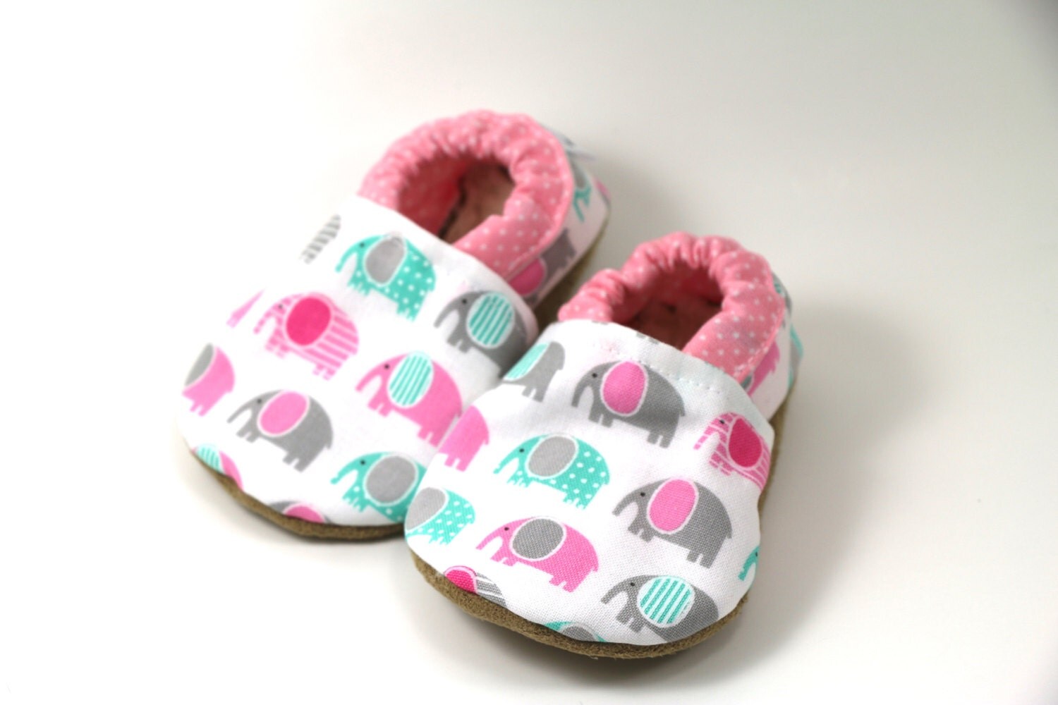 Elephant baby shoes girl baby booties soft sole by BoogieBooties