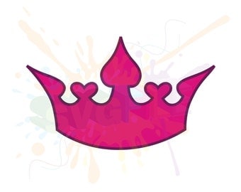 Tiara SVG Files for Cutting Princess Crown Cricut DXF Designs - SVG Files for Silhouette - Instant Download