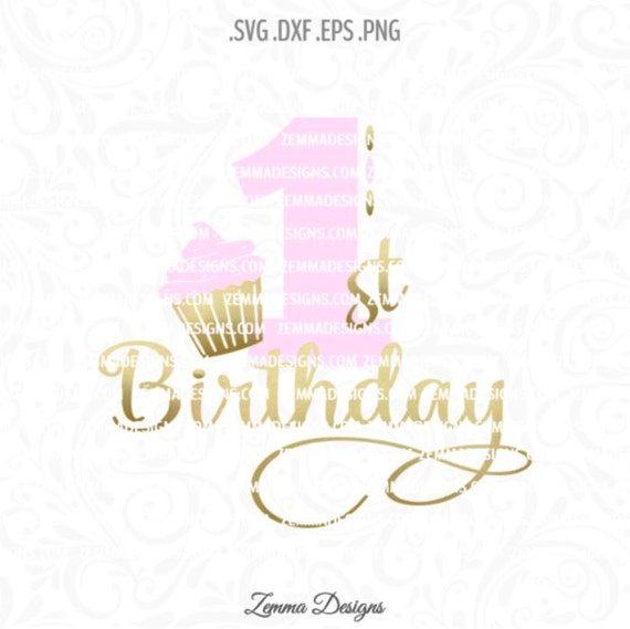 Download first birthday svg 1st birthday svg cupcake svg svg