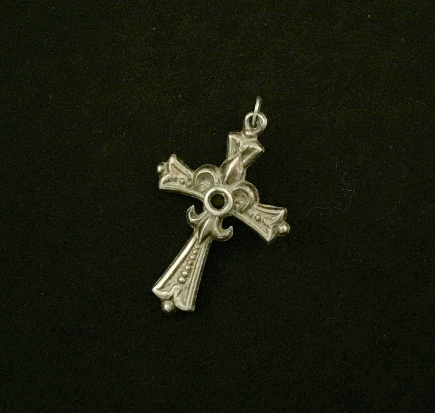 antique french cross fleur de lis stanhope amulet