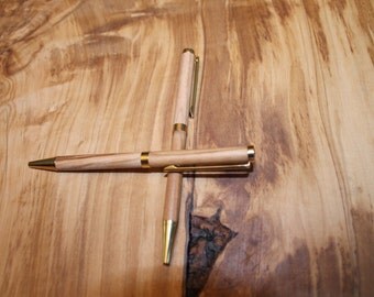 Handmade Wooden Pen, Slimline Olive Writing Pen