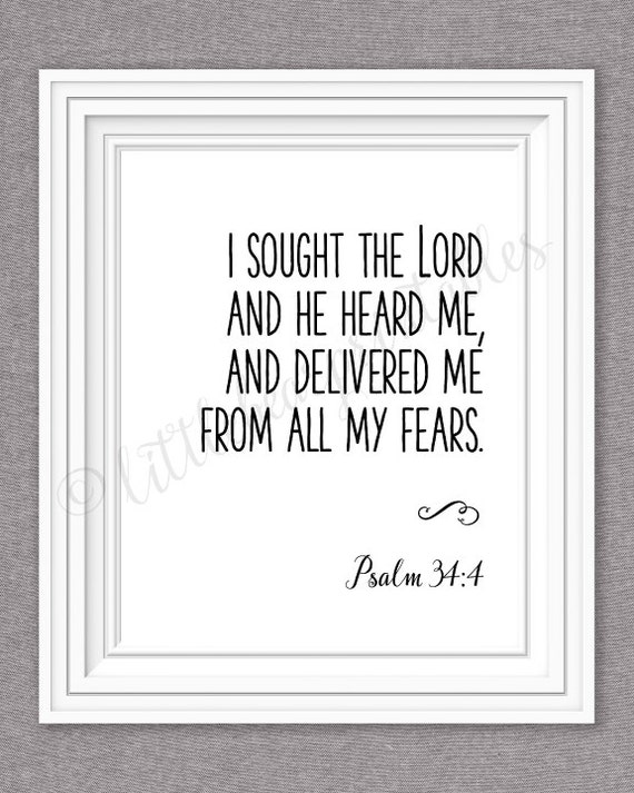 I sought the Lord and he heard me Bible by littlebearprintables