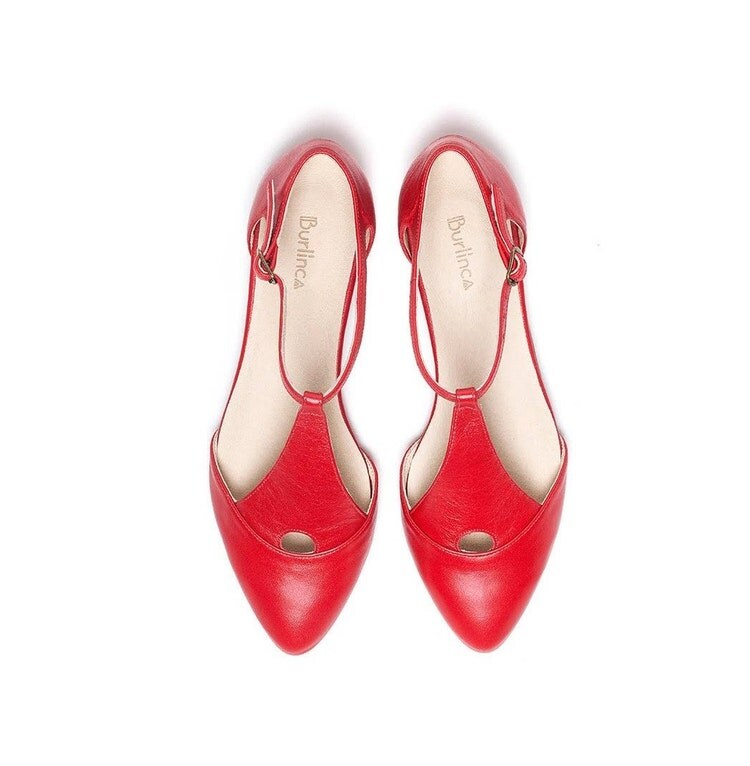 Valentine's Sale 35% off Red shoes red sandals women's by Burlinca