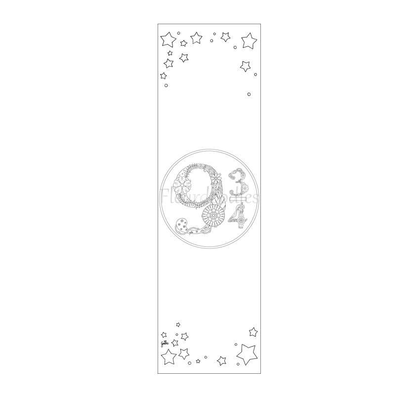 bookmark 9 34 harry potter adult coloring page by